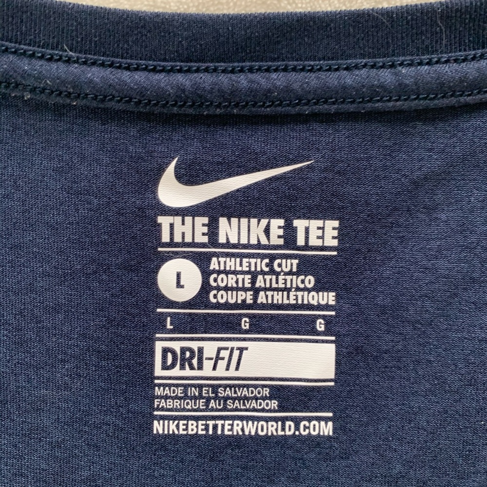 Navy blue nike shirt